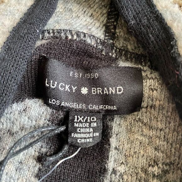 Lucky Brand Open Front Cardigan New Abstract Geometric Womens Size 1X - Picture 7 of 9